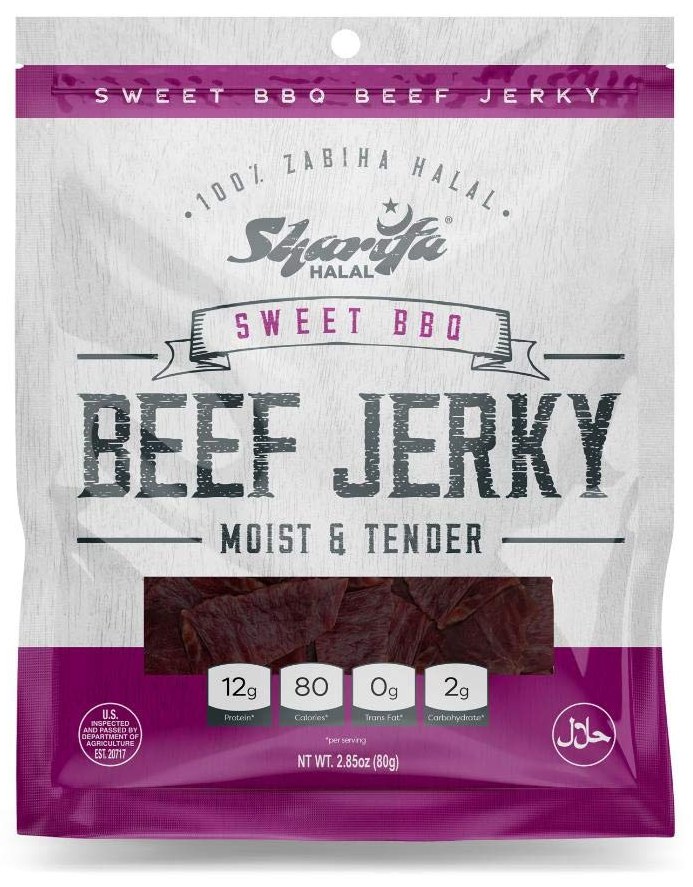 Sharifa halal beef jerky Sweet BBQ